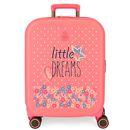 Enso Little Dreams Maleta de Cabina Rosa 40x55x20 cms Rígida ABS Cierre TSA Integrado 37L 3,22 kgs 4 Ruedas Dobles Equipaje Mano