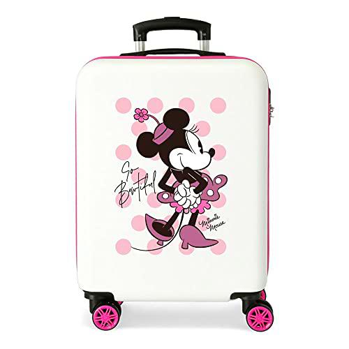 Disney Have a Good Time Minnie So Beautiful Maleta de Cabina Rosa 38x55x20 cms Rígida ABS Cierre de combinación Lateral 35L 2 kgs 4 Ruedas Dobles Equipaje Mano