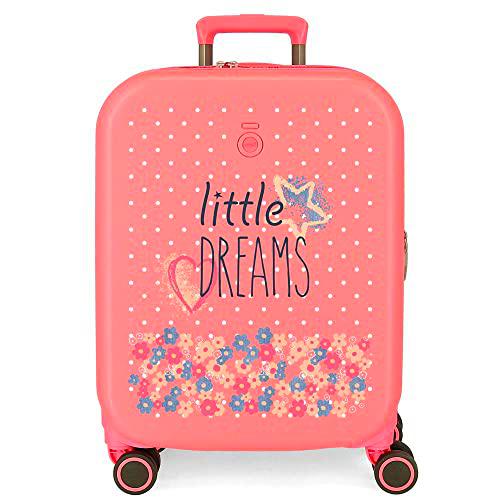 Enso Little Dreams Maleta de Cabina Rosa 40x55x20 cms Rígida ABS Cierre TSA Integrado 37L 2,74 kgs 4 Ruedas Dobles Equipaje Mano