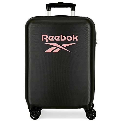 Reebok Beverly Maleta de Cabina Negro 38x55x20 cms Rígida ABS Cierre de combinación Lateral 34L 2 kgs 4 Ruedas Equipaje Mano