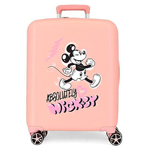 Disney Mickey Friendly Maleta de Cabina Nude 40x55x20 cms Rígida ABS Cierre TSA Integrado 38,4L 2,82 kgs 4 Ruedas Dobles Equipaje Mano