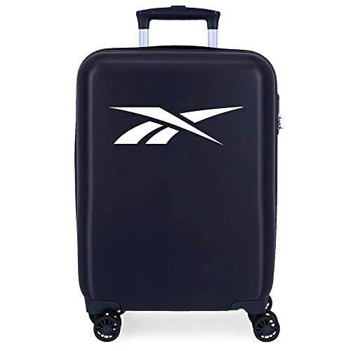 Reebok Portland Maleta de Cabina Azul 38x55x20 cms Rígida ABS Cierre de combinación Lateral 34L 2 kgs 4 Ruedas Dobles Equipaje Mano