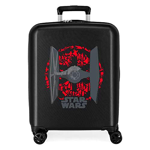 Star wars Tie Fighter Maleta de Cabina Negro 40x55x20 cms Rígida ABS Cierre TSA Integrado 38,4L 2,82 kgs 4 Ruedas Dobles Equipaje Mano