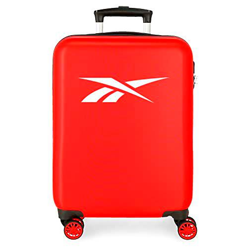 Reebok Portland Maleta de Cabina Rojo 38x55x20 cms Rígida ABS Cierre de combinación Lateral 34L 2 kgs 4 Ruedas Dobles Equipaje Mano