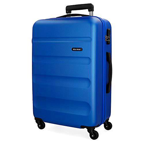 Roll Road Flex Maleta mediana Azul 46x64x23 cms Rígida ABS Cierre combinación 56L 3,1Kgs 4 Ruedas