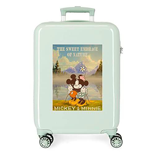 Disney Minnie The Nature Maleta de Cabina Verde 38x55x20 cms Rígida ABS Cierre de combinación Lateral 34L 2 kgs 4 Ruedas Dobles Equipaje Mano