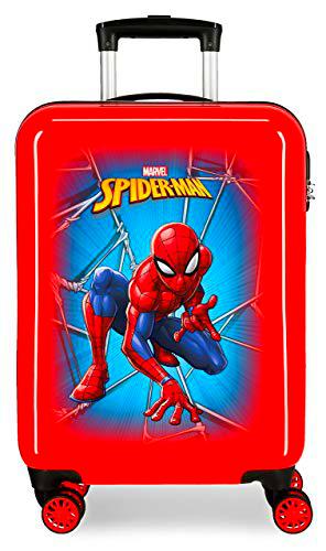 Marvel Spiderman Black Maleta de Cabina Rojo 37x55x20 cms Rígida ABS Cierre combinación 34L 2,6Kgs 4 Ruedas Dobles Equipaje de Mano