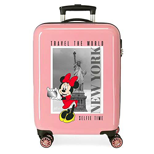 Disney Mickey y Minnie Travel the World New York Maleta de cabina Nude 38x55x20 cms Rígida ABS Cierre de combinación lateral 34L 2 kgs 4 Ruedas dobles equipaje mano