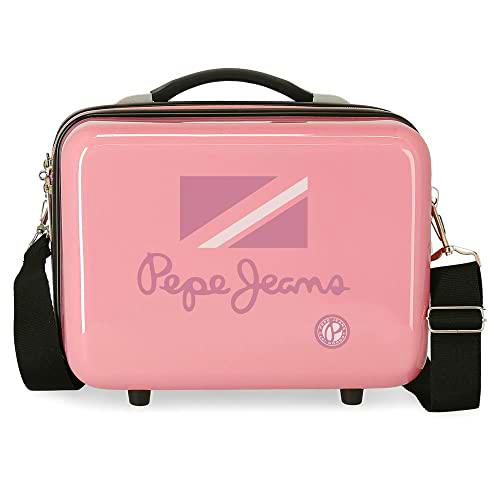 Pepe Jeans Holi Neceser Adaptable con Bandolera Rosa 29x21x15 cms Rígido ABS 9,14L 0,84 kgs