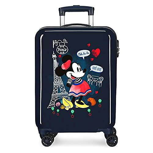 Disney Minnie Around The World Maleta de Cabina Azul 38x55x20 cms Rígida ABS Cierre de combinación Lateral 34 2 kgs 4 Ruedas Dobles Equipaje de Mano