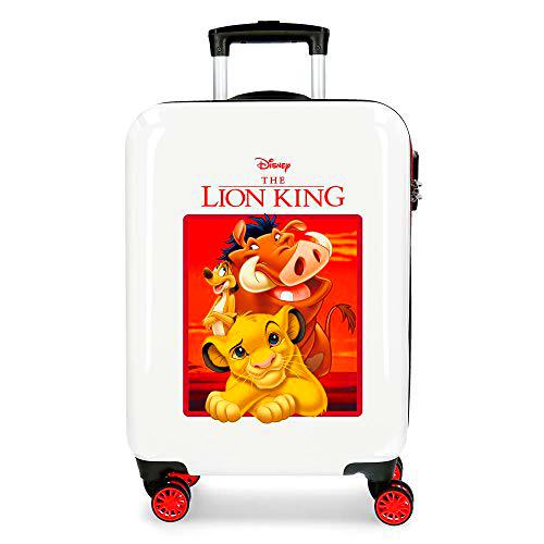 Disney The Lion King Maleta de cabina Rojo 37x55x20 cms Rígida ABS Cierre combinación 34L 2,6Kgs 4 Ruedas Dobles Equipaje de Mano