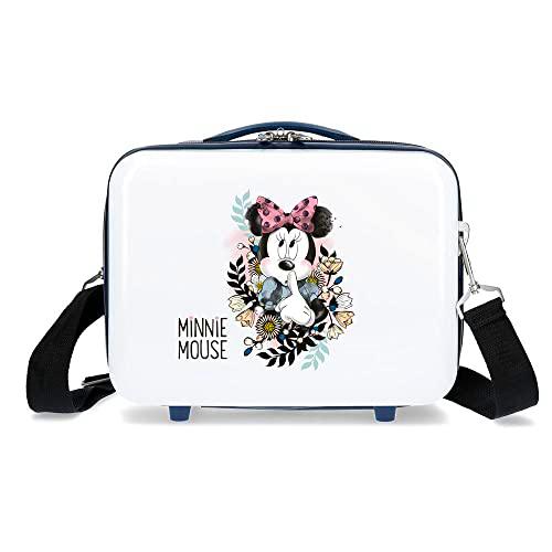 Disney Minnie Style Nececer Adaptable, Flores, Blanco