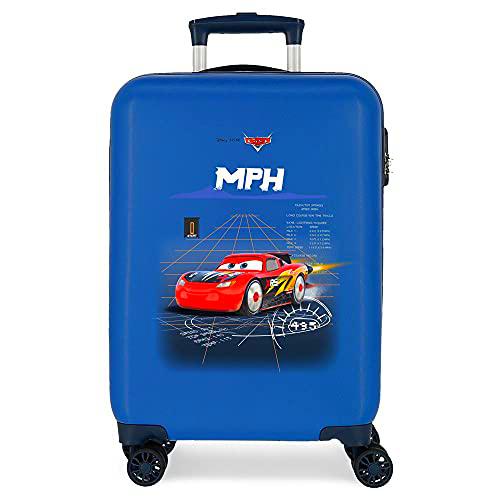 Disney Cars Rocket Racing Maleta de Cabina Azul 38x55x20 cms Rígida ABS Cierre combinación 34L 2,6Kgs 4 Ruedas Dobles Equipaje de Mano