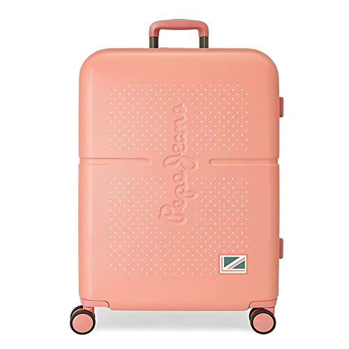 Pepe Jeans Laila Maleta mediana Rosa 48x70x28 cms Rígida ABS Cierre TSA integrado 79L 3,22 kgs 4 Ruedas dobles Extensible