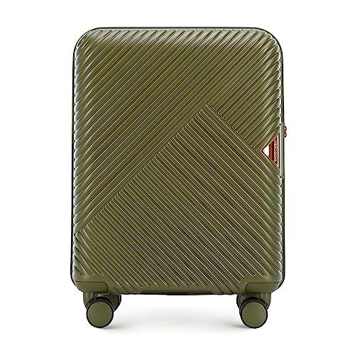 WITTCHEN GL Style Maleta de Cabina Bolsa de Viaje Equipaje de Mano Material Policarbonato Carcasa Rígida Trolley 4 Ruedas Cerradura de Combinación TSA Talla S Oliva