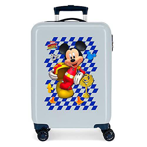 Disney Mickey Good Mood Maleta de Cabina Azul 38x55x20 cms Rígida ABS Cierre de combinación Lateral 34 2 kgs 4 Ruedas Dobles Equipaje de Mano