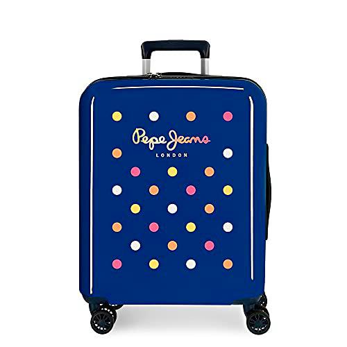 Pepe Jeans Emma Maleta de cabina Azul 40x55x20 cms Rígida ABS Cierre TSA integrado 38,4 2 kgs 4 Ruedas Equipaje de Mano