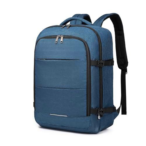 Kono Bolsas de Cabina Debajo del Asiento Mochila de Mano 45 x 36 x 20 cm Bolsa de Equipaje de Mano Mochila de Viaje de Gran Capacidad (Azul Marino)