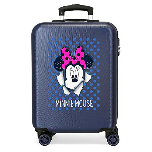 Disney Minnie Sunny Day Maleta de Cabina Azul 37x55x20 cms Rígida ABS Cierre combinación 34L 2,6Kgs 4 Ruedas Dobles Equipaje de Mano