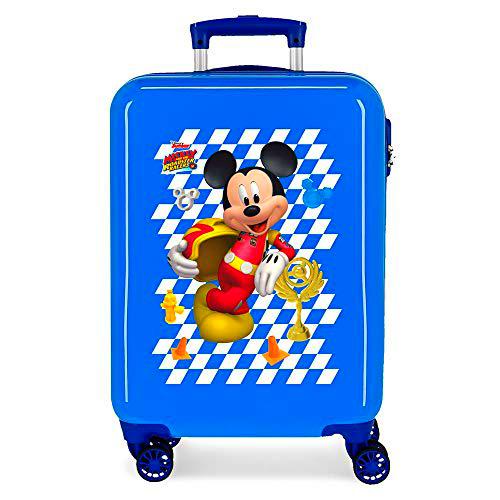 Disney Good Mood Maleta de Cabina Azul 37x55x20 cms Rígida ABS Cierre de combinación Lateral 32L 2 kgs 4 Ruedas Dobles Equipaje de Mano