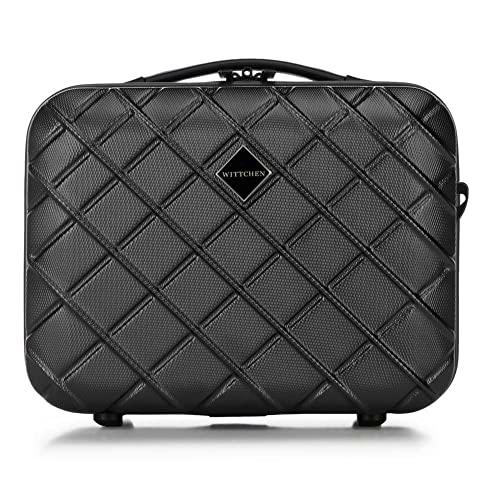 WITTCHEN Maleta de cosméticos Maleta de Viaje Equipaje de Mano Maleta de Cabina Maleta de ABS Cerradura de combinación Classic Line Neceser Negro