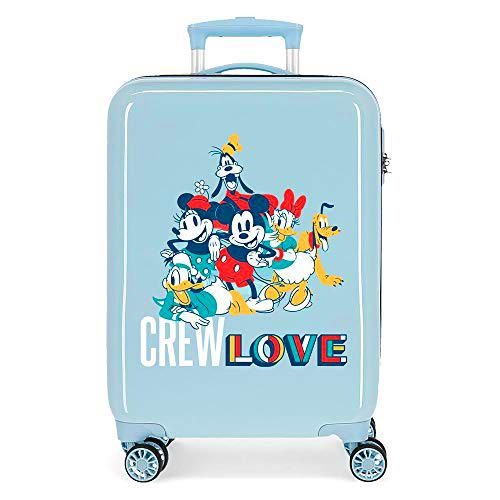 Disney Always Original Maleta de Cabina Azul 38x55x20 cms Rígida ABS Cierre de combinación Lateral 34L 2,7 kgs 4 Ruedas Dobles Equipaje de Mano