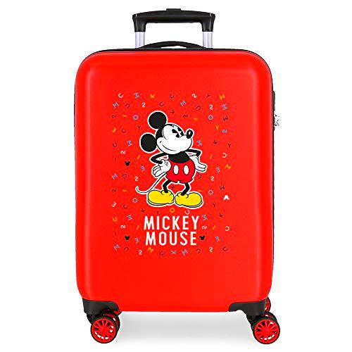 Disney Have a good day Mickey Maleta de cabina Rojo 37x55x20 cms Rígida ABS Cierre combinación 34L 2,6Kgs 4 Ruedas dobles Equipaje de Mano