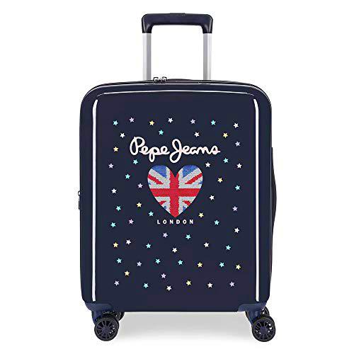 Pepe Jeans Estela Maleta de cabina Azul 40x55x20 cms Rígida ABS Cierre TSA integrado 38,4L 2 kgs 4 Ruedas Dobles 0