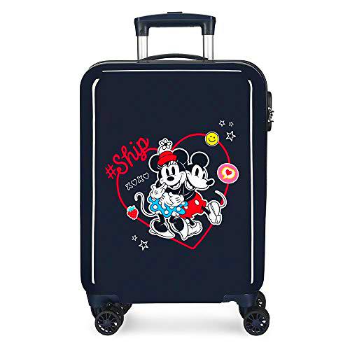 Disney Always Be Kind Maleta de Cabina Azul 38x55x20 cms Rígida ABS Cierre de combinación Lateral 34L 2,66 kgs 4 Ruedas Dobles Equipaje de Mano