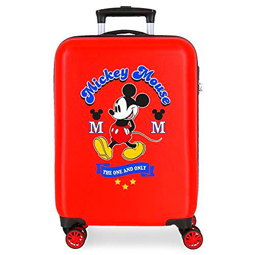 Disney Have a good day Mickey Maleta de cabina Rojo 37x55x20 cms Rígida ABS Cierre combinación 34L 2,6Kgs 4 Ruedas dobles Equipaje de Mano