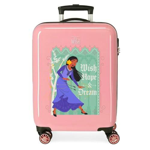 Disney Wishes Come True Maleta de Cabina Verde 38x55x20 cms Rígida ABS Cierre de combinación Lateral 34L 2 kgs 4 Ruedas Dobles Equipaje Mano