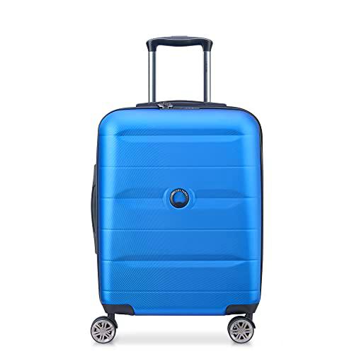 Delsey Paris COMETE+, Trolley Cabina Slim 4 Ruedas Dobles 55cm Azul Claro