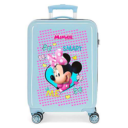 Disney Minnie Happy Helpers Maleta de Cabina Azul 37x55x20 cms Rígida ABS Cierre combinación 34L 2,6Kgs 4 Ruedas Dobles Equipaje de Mano