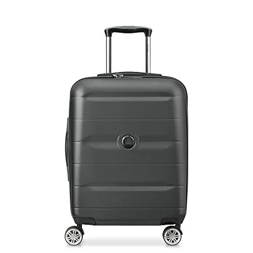 Delsey Paris COMETE+, Trolley Cabina Slim 4 Ruedas Dobles 55cm Negro