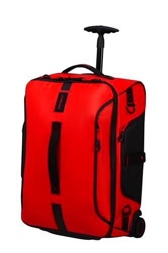 Samsonite Paradiver Light - Bolsa de Viaje/Mochila S con 2 Ruedas 55cm 51L Rojo Flame Red