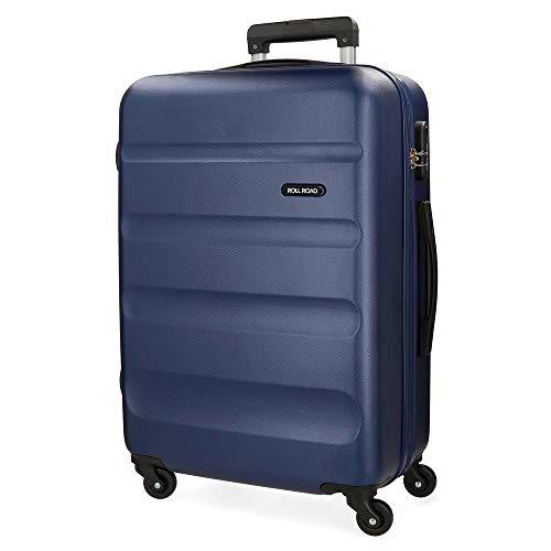 Roll Road Flex Maleta mediana Azul 46x64x23 cms Rígida ABS Cierre combinación 56L 3,1Kgs 4 Ruedas