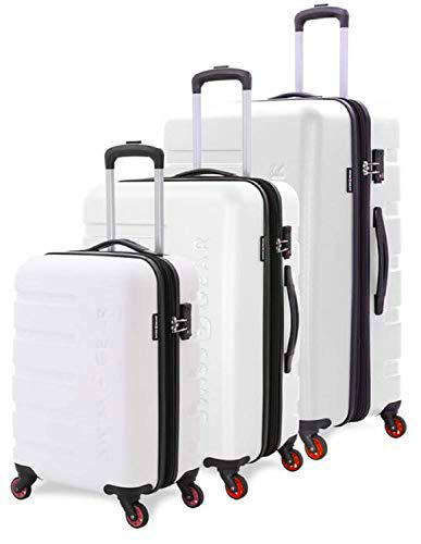 Swiss Gear 7366 Equipaje rígido expandible con Ruedas giratorias, White, XL