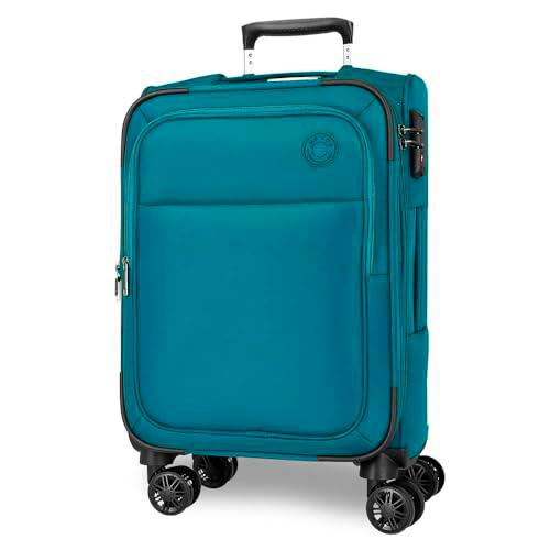 Movom Atlanta Maleta de Cabina Verde 37x56x20 cms Blanda Poliéster Cierre TSA 34L 2,9 kgs 4 Ruedas Dobles Equipaje Mano