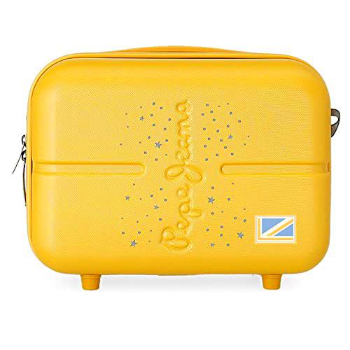 Pepe Jeans Jane Neceser Adaptable con Bandolera Amarillo 29x21x15 cms Rígido ABS 9,14L