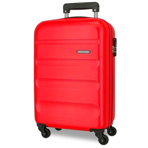 Roll Road Flex Maleta de Cabina Rojo 35x55x20 cms Equipaje Mano Air Europa Rígida ABS Cierre de combinación Lateral 33L 2,78 kgs 4 Ruedas Dobles Equipaje Mano