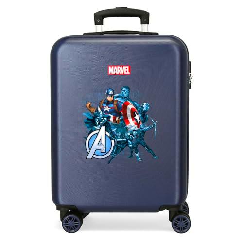 Joumma Marvel Avengers Legendary Maleta de Cabina Azul 38x55x20 cms Rígida ABS Cierre de combinación Lateral 35L 2 kgs 4 Ruedas Dobles Equipaje Mano