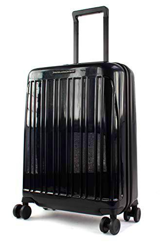 PIQUADRO Seeker Maleta de Cabina 4 Ruedas 55 cm, Negro, 55 cm