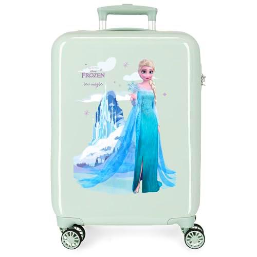 Disney Frozen Arendelle is Magic Maleta de Cabina Verde 38x55x20 cms Rígida ABS Cierre de combinación Lateral 34L 2 kgs 4 Ruedas Dobles Equipaje Mano