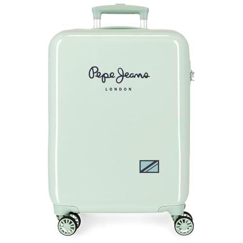 Pepe Jeans Alenka Maleta de Cabina Verde 38x55x20 cms Rígida ABS Cierre de combinación Lateral 34L 2 kgs 4 Ruedas Equipaje Mano by Joumma Bags