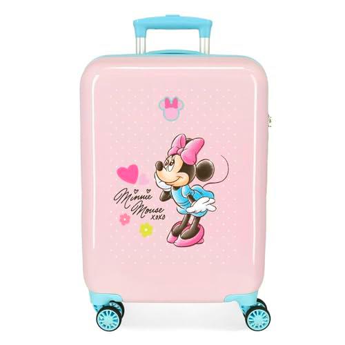 Joumma Disney Minnie Imagine Maleta de Cabina Rosa 38x55x20 cms Rígida ABS Cierre de combinación Lateral 34L 2 kgs 4 Ruedas Equipaje Mano