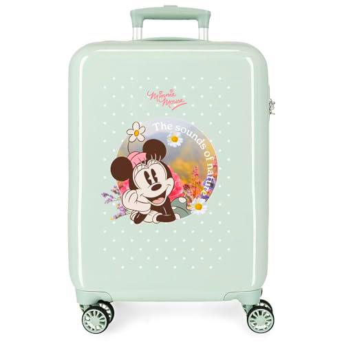 Disney Joumma Minnie Wild Nature Maleta de Cabina Verde 38x55x20 cms Rígida ABS Cierre de combinación Lateral 34L 2 kgs 4 Ruedas Equipaje Mano