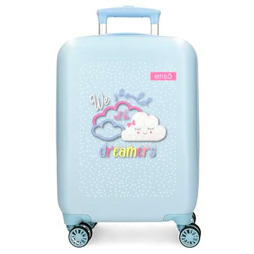 Enso Dreamer Maleta de Cabina Azul 33x50x20 cms Rígida ABS 33L 2 kgs 4 Ruedas Dobles Equipaje Mano