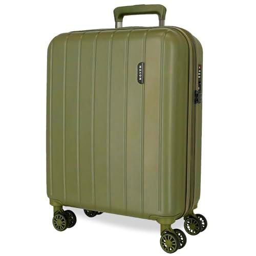 Movom Wood Maleta de Cabina Amarillo 40x55x20 cms Rígida ABS Cierre TSA 37L 2,82 kgs 4 Ruedas Dobles Equipaje Mano