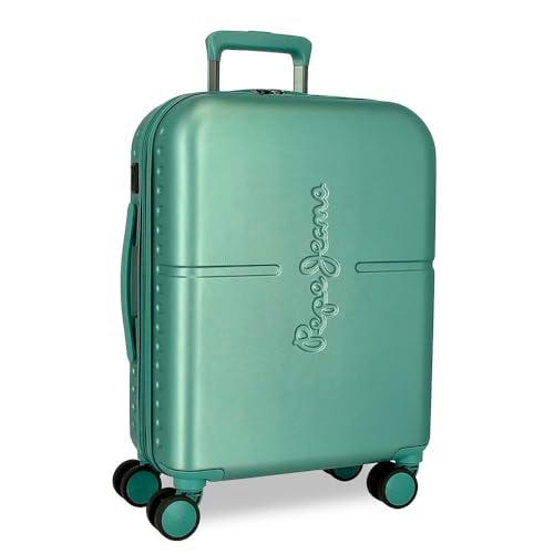 Pepe Jeans Highlight Maleta de Cabina Azul 40x55x20 cms Rígida ABS Cierre TSA Integrado 37L 2,96 kgs 4 Ruedas Dobles Equipaje Mano by Joumma Bags