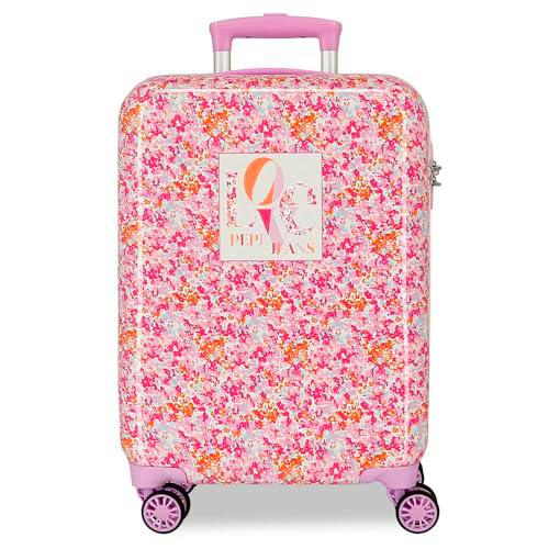 Pepe Jeans Sandra Maleta de Cabina Rosa 38x55x20 cms 0 ABS 41,8L 2,8 kgs 0 Equipaje Mano by Joumma Bags